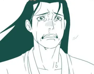 😭 llorando, triste, lágrimas, emoción, dibujo, manga telegram sticker