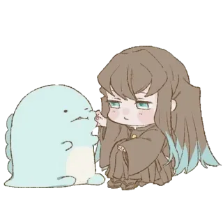 🌬 Anime, Personaggio, Chibi, Carino, Kawaii, Cartone animato whatsapp sticker