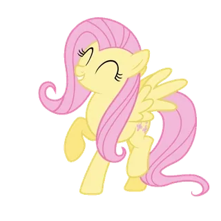 😁 Fluttershy My Little Pony Pony, Amicizia, Carino, Cartone animato, Ali telegram sticker