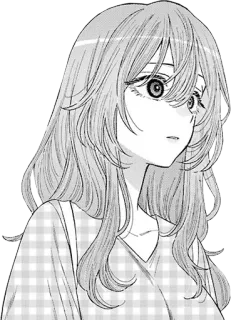 😶 Манга, Аниме, Девушка, Женщина, Портрет, Иллюстрация telegram sticker