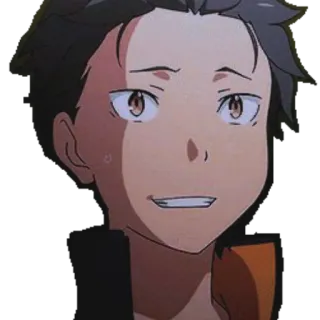 😅 Subaru Natsuki Re:Zero anime, manga, japanese, cartoon, character, re:zero telegram sticker