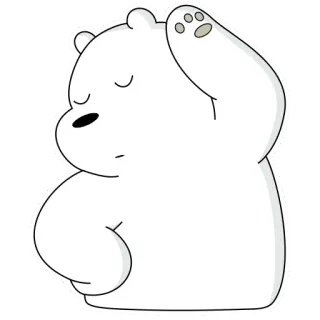 🐻 Ice Bear We Bare Bears Urso Polar, Urso, Desenho animado, Personagem, We Bare Bears telegram sticker