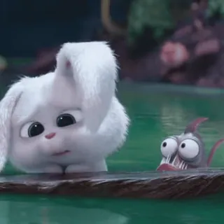 👀 Snowball The Secret Life of Pets cartoon, rabbit, pet, animal, cute, animated telegram sticker
