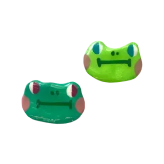 🐸 rana, carino, verde, animale, adesivo telegram sticker