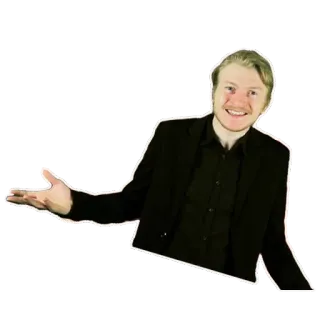 🙌 homem, fato, gesto, sorrindo, retrato telegram sticker