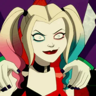 🎪 Harley Quinn 할리 퀸, dc 코믹스, 슈퍼 악당, 만화 캐릭터, 조커, 여성 캐릭터 telegram sticker