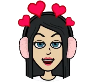 😍 Cartoon, Avatar, Herzen, Ohrenschützer telegram sticker
