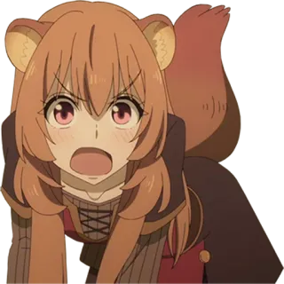 😡 Raphtalia The Rising of the Shield Hero Anime, Raphtalia, The Rising of the Shield Hero, Tanuki, arrabbiato, carino telegram sticker