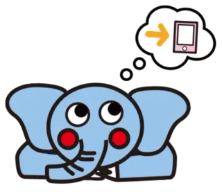 Blue Elephant by @damdadi telegram stickers