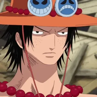 ⛓️ Ace One Piece 애니메이션, 원피스, 에이스, 해적, 캐릭터, 불, 소년 telegram sticker