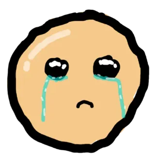 😭 crying, sad, emotion, tears, emoji, cartoon telegram sticker