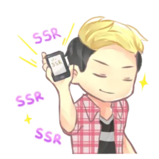 😀 SSR anime, cartoon, character, sticker, game, illustration telegram sticker