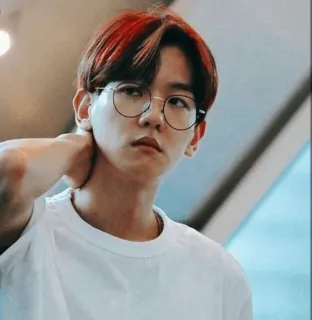 🖤 man, glasses, person, kpop, asian, male telegram sticker