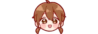 😳 Anime, Manga, Słodkie, Kawaii, Chibi, Dziewczyna, Kreskówka telegram sticker