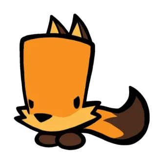 😠 cáo, hoạt hình, động vật, dễ thương, cam, nâu whatsapp sticker