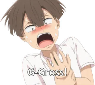 😱 G-Gross! obrzydliwe, anime, manga, zszokowany, zniesmaczony telegram sticker