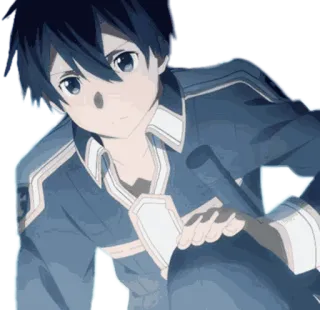 😕 Kirito Sword Art Online Anime, Épée, Kirito, Sword Art Online, Personnage whatsapp sticker