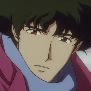 🚬 Spike Spiegel Cowboy Bebop Anime, Personagem, Ilustração, Retrato, Televisão, Bebop, Spike whatsapp sticker