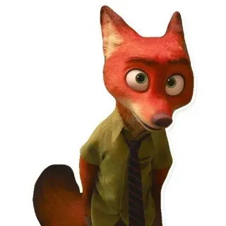 🦊 Nick Wilde Zootopia fuchs, cartoon, tier, zoomania, charakter, nick wilde telegram sticker