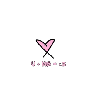 💞 U + ME = <3 爱, 心, 关系, 卡通 whatsapp sticker