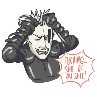 😩 FUCKING... SHIT OF ALL SHIT! fluchen, Anime, genervt, frustriert whatsapp sticker
