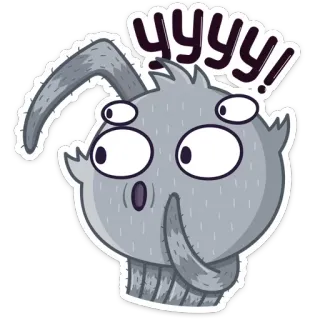 😱 ЧУУУ! Cartoon, Hase, geschockt, Augen, Gesichtsausdruck, Kaninchen, Tier whatsapp sticker