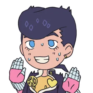 😓 Josuke Higashikata JoJo's Bizarre Adventure Anime, Manga, Jojo, Josuke, Diamond is Unbreakable telegram sticker
