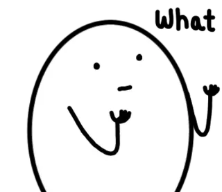 🥚 ovo, rosto, desenho animado, simples, branco, minimalista telegram sticker