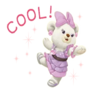 👍 COOL! carino, orso, forte, cartone animato, scintillio, allegro, dolce, ballando telegram sticker