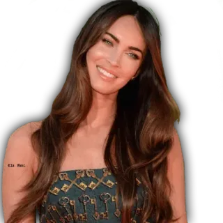 🤣 Frau, Schauspielerin, Megan Fox, Promi, Porträt, Lächeln, Schönheit telegram sticker