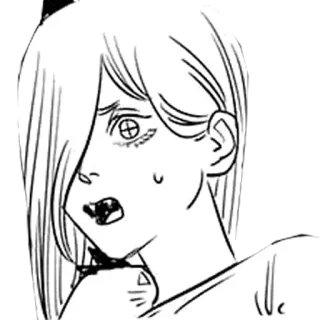 😥 Power Chainsaw Man anime, manga, power, chainsaw man, devil, blood telegram sticker