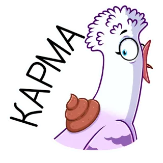 Голубка Вайолет :: @stickroom telegram stickers