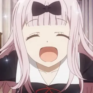 😄 Chika Fujiwara Kaguya-sama: Love Is War anime, manga, chika fujiwara, kaguya-sama, love is war, cute, cheerful whatsapp sticker