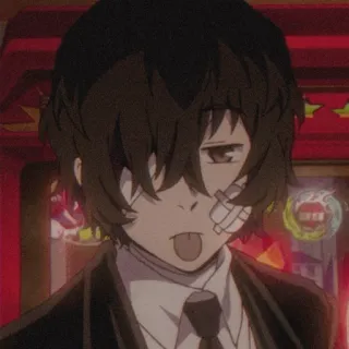 📺 Dazai Osamu Bungou Stray Dogs Anime, Personnage, Bandages, cheveux bruns, Dazaï telegram sticker