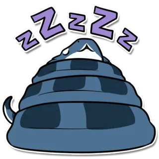 💤 ZZZZ serpiente, durmiendo, lindo, zzz whatsapp sticker