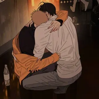 🏀 abrazo, anime, emociones, amor, amistad, afecto telegram sticker