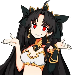 🤷‍♀ Anime, Personaje, presumido, mono, ilustración telegram sticker