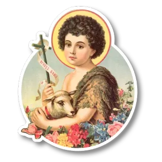 🐑 religieux, chrétien, agneau, saint, figure religieuse telegram sticker