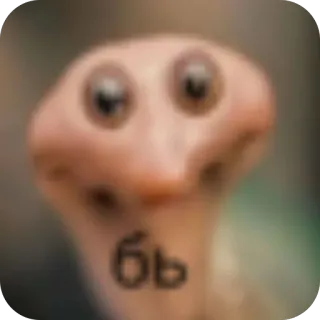 🫥 бь meme, face, creature, funny, surreal, googly eyes telegram sticker
