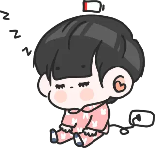 😴 ZZZZ assonnato, dormire, carino, kawaii, stanco, rilassato, zzz whatsapp sticker