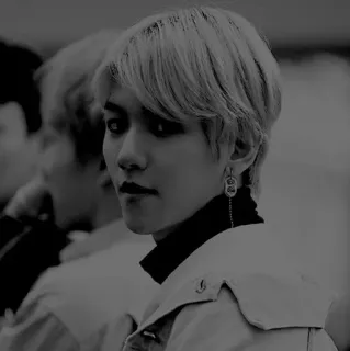 🌛 portrait, monochrome, person, male, black and white, face telegram sticker