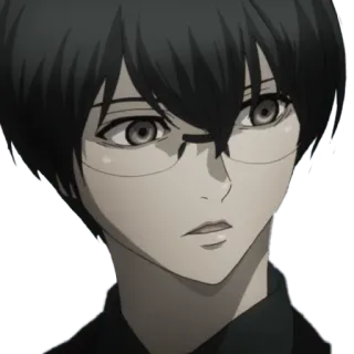🤨 Haise Sasaki Tokyo Ghoul Anime, Tokyo Ghoul, Haise Sasaki, Personnage, Lunettes, Goule telegram sticker