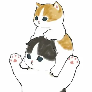 💗 kot, kociak, zwierzę, słodki, zwierzę domowe, ilustracja, rysunek, układanie telegram sticker