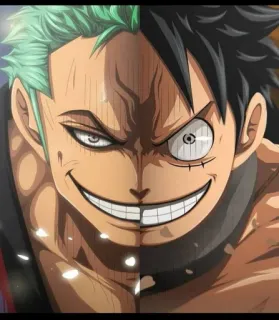 😁 Luffy One Piece Anime, Manga, Postacie, Zoro, Luffy, One Piece telegram sticker