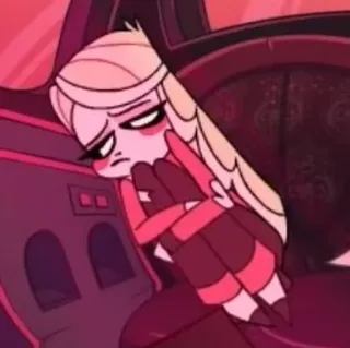 🌟 Charlie Magne Hazbin Hotel Hazbin Hotel, 찰리, 슬픈, 만화, 귀여운, 애니메이션 telegram sticker