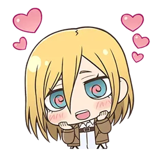 💖 Anime, Chibi, Fofo, Corações, Desenho animado telegram sticker