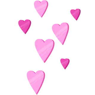 🍥 hearts, pink, love, romantic telegram sticker