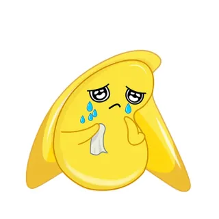 😢 เศร้า, ร้องไห้, น้ำตา, การ์ตูน, อีโมจิ, เสียใจ telegram sticker