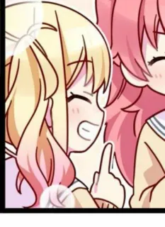 🤫 dedo do meio, gesto ofensivo, anime, desenho animado whatsapp sticker