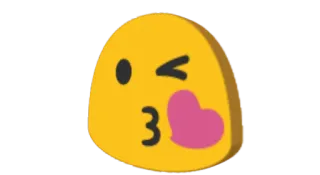 😘 emoji, kiss, heart, love, affection, flirty, winking telegram sticker